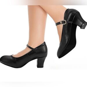 Sogebo Black Womens Character Dance Pumps